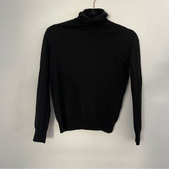 Express sweater womens black merino wool turtleneck sweater medium - Picture 6 of 9
